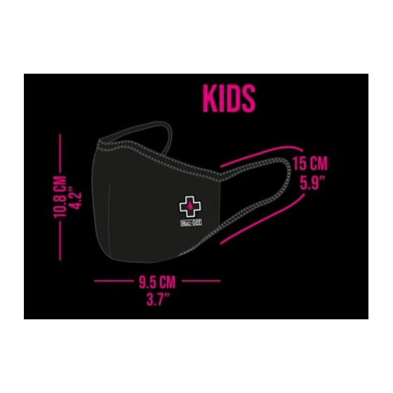 Muc-Off Reusable Face Mask DR X Black - Kids