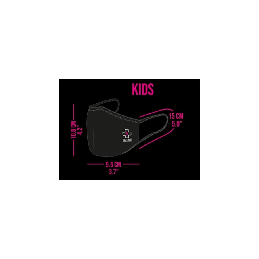 Muc-Off Reusable Face Mask DR X Black - Kids