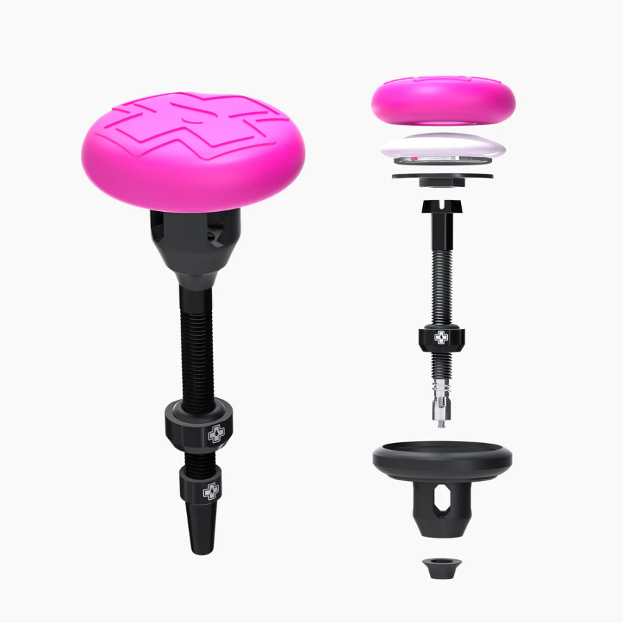 Muc-Off Stealth Tubeless Tag Holder &amp; 44mm Valve Kit