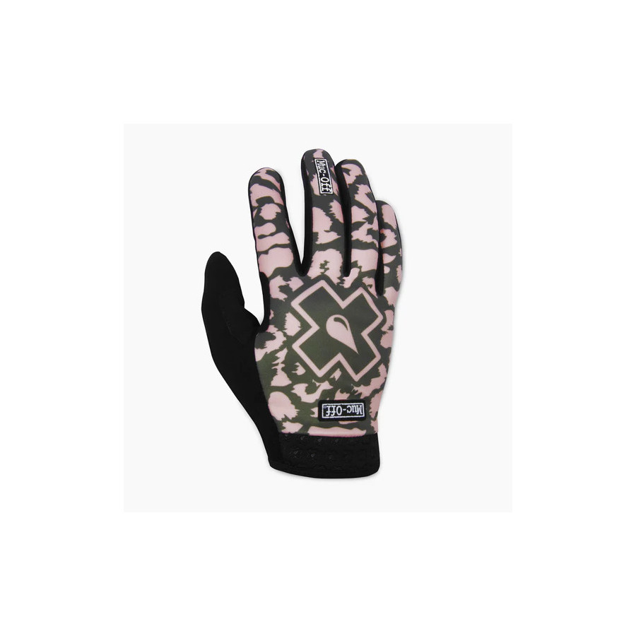 Muc-Off Riders Gloves Green/Pink LEOPARD