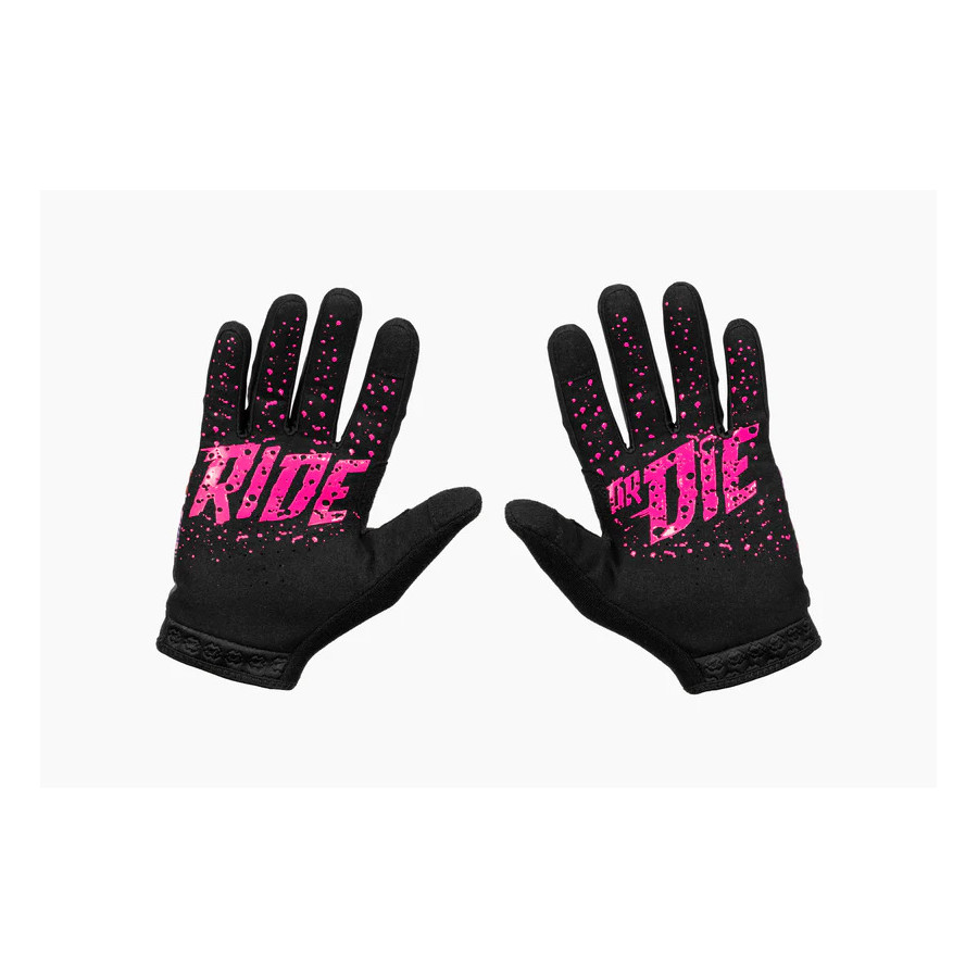 Muc-Off Riders Gloves Green/Pink LEOPARD