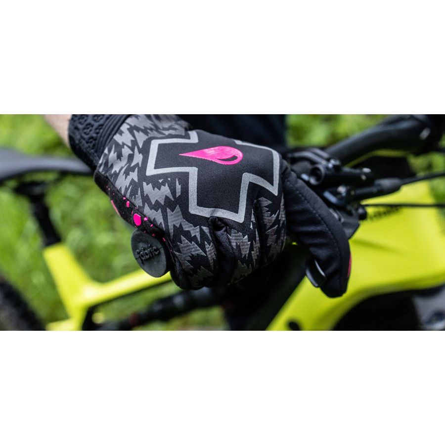 Muc-Off Winter Rider Gloves - Black/Grey Bolt